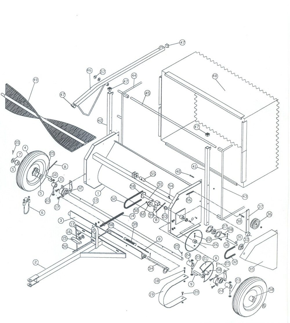 136 Groom Sweeper Parts Drawing