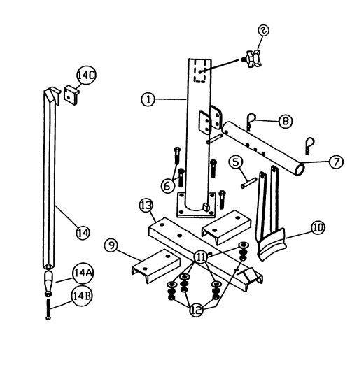 MC110.200 Motorcycle Tire Changer Drawing